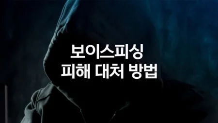 보이스피싱 피해 대처 방법