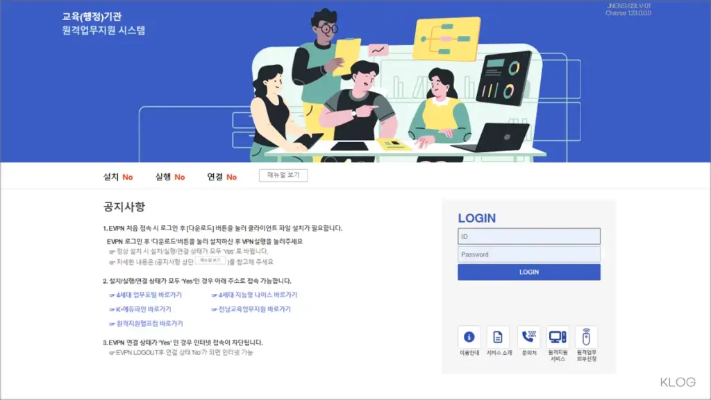 전남교육청 원격업무지원 evpn.jne.go.kr 바로가기